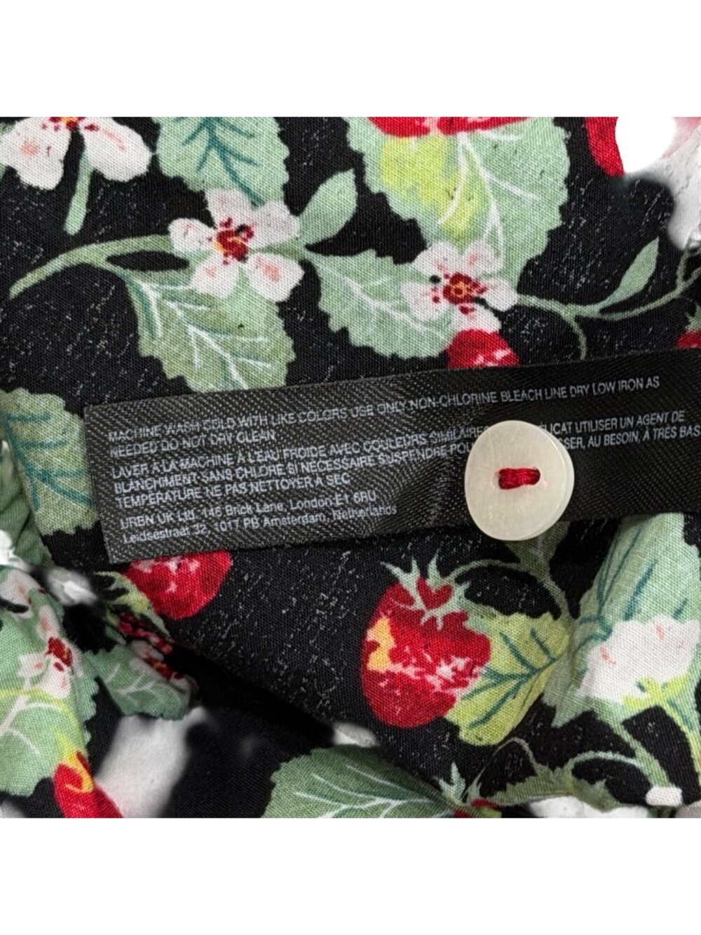 Anthropologie Womens Size S The Wren Boxer Shorts Black Strawberry Floral Cotton - Picture 9 of 9